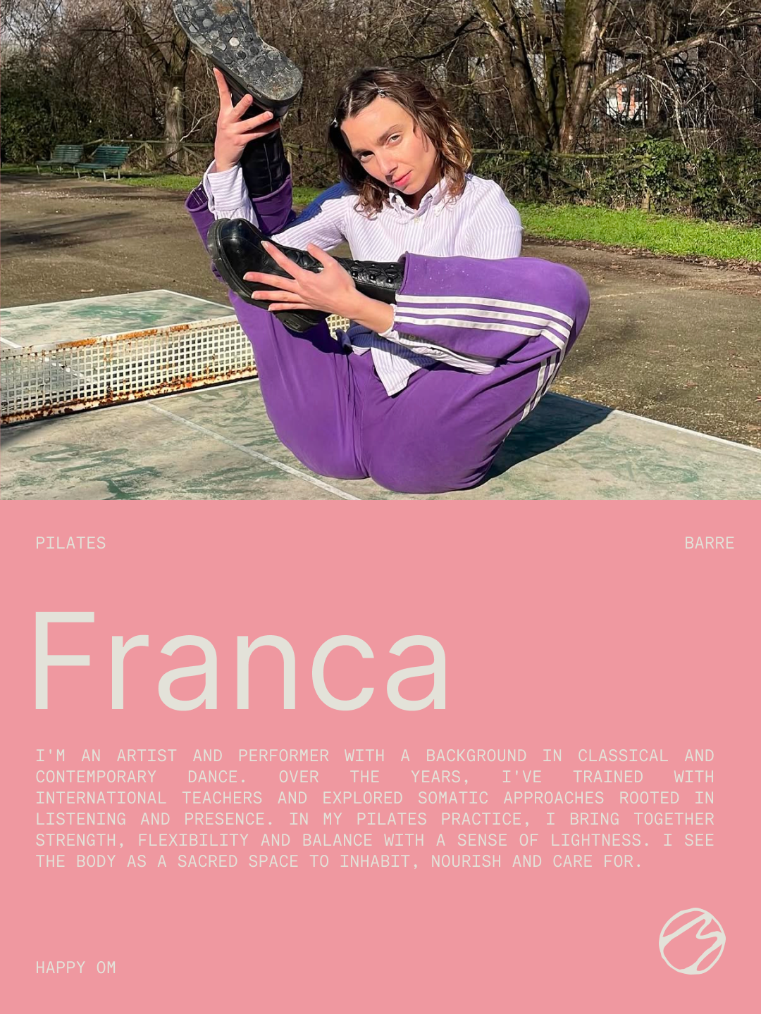 Franca — Happy Om teacher portrait and biography