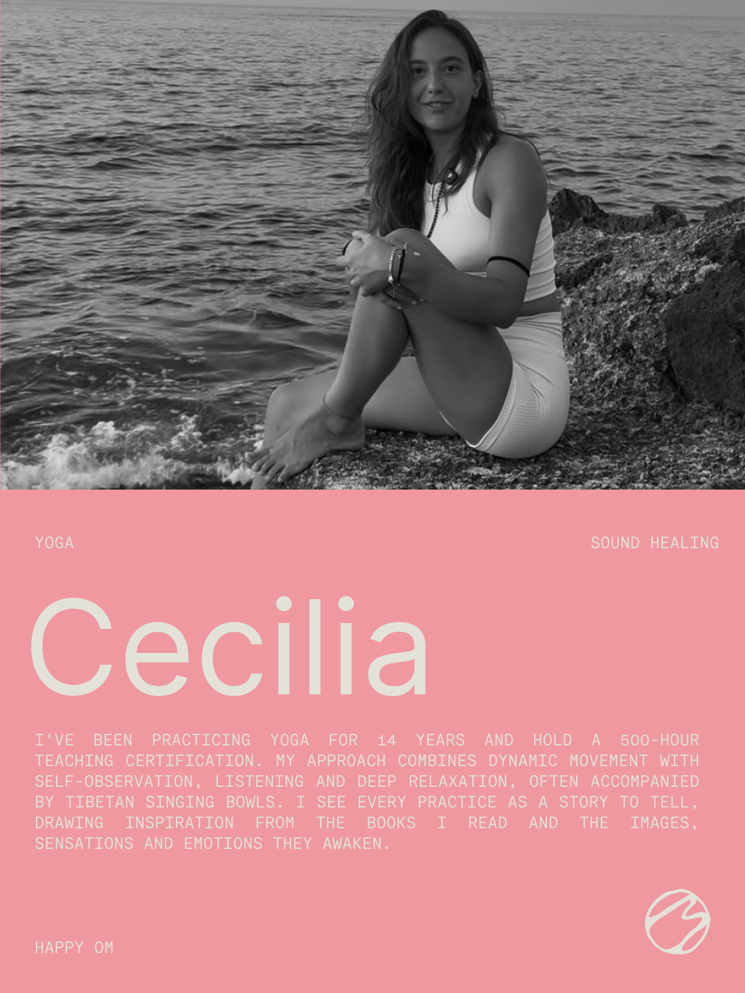 Cecilia — Happy Om teacher portrait and biography