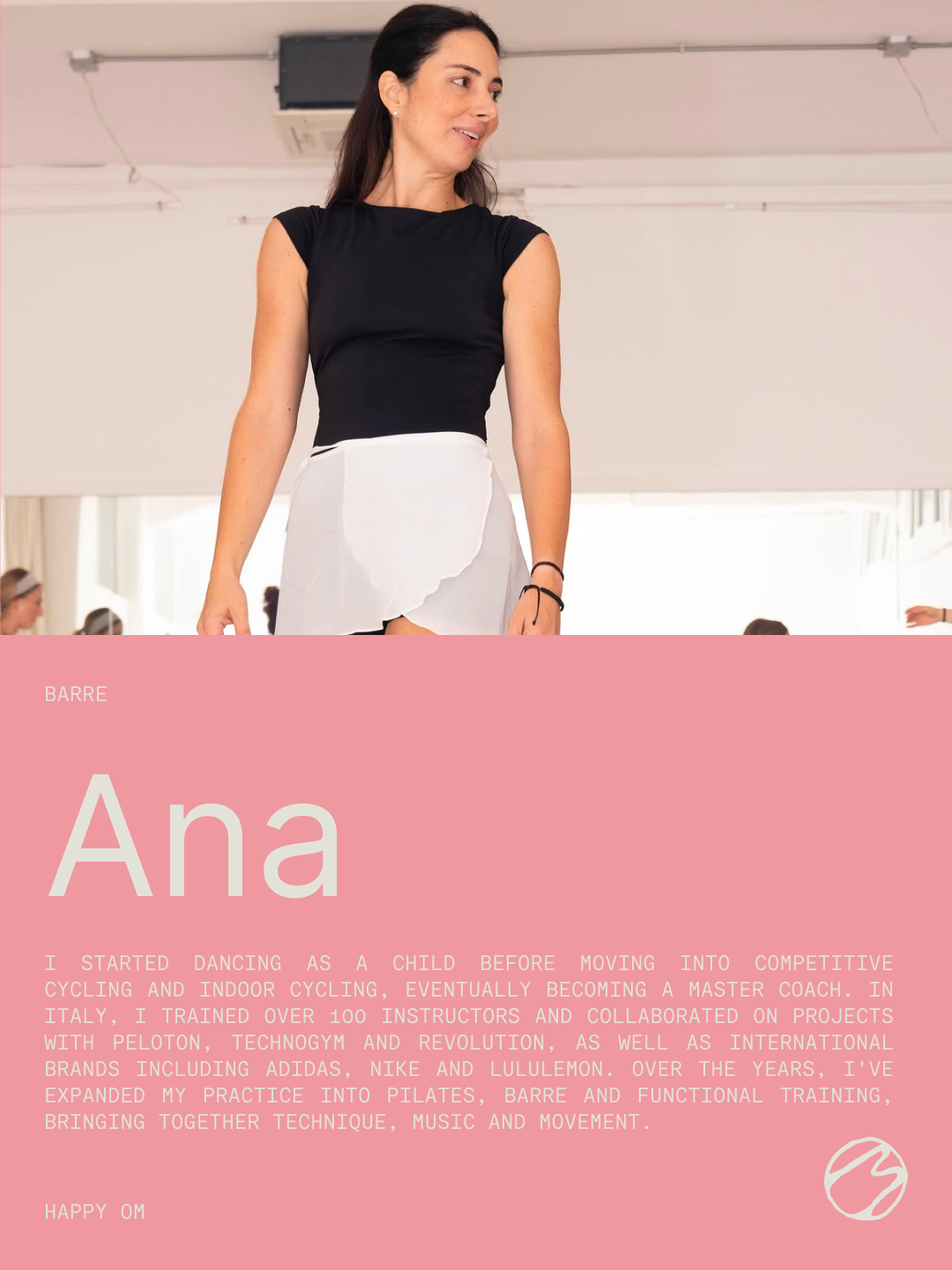 Ana — Happy Om teacher portrait and biography